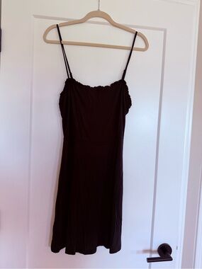 Volcom Black Mini Slip Dress with Spaghetti Straps